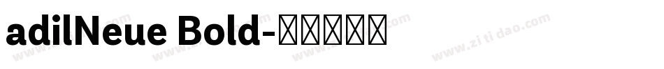 adilNeue Bold字体转换